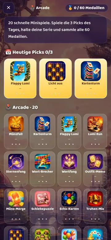 Arcade: 20 Minispiele