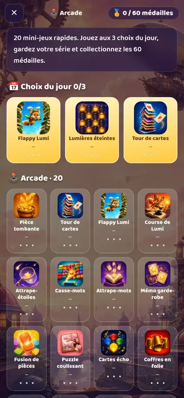 Arcade : 20 mini-jeux