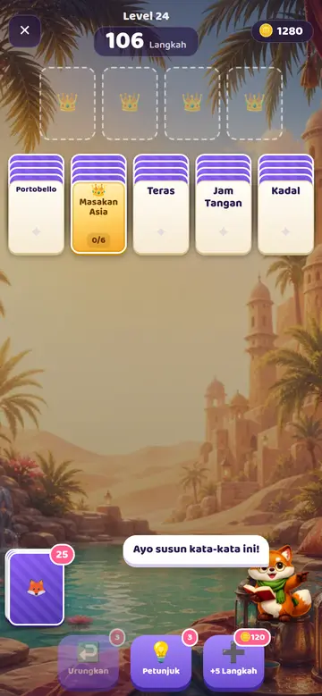 Solitaire kata: susun tumpukan kategori