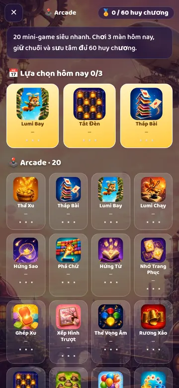 Arcade: 20 mini-game